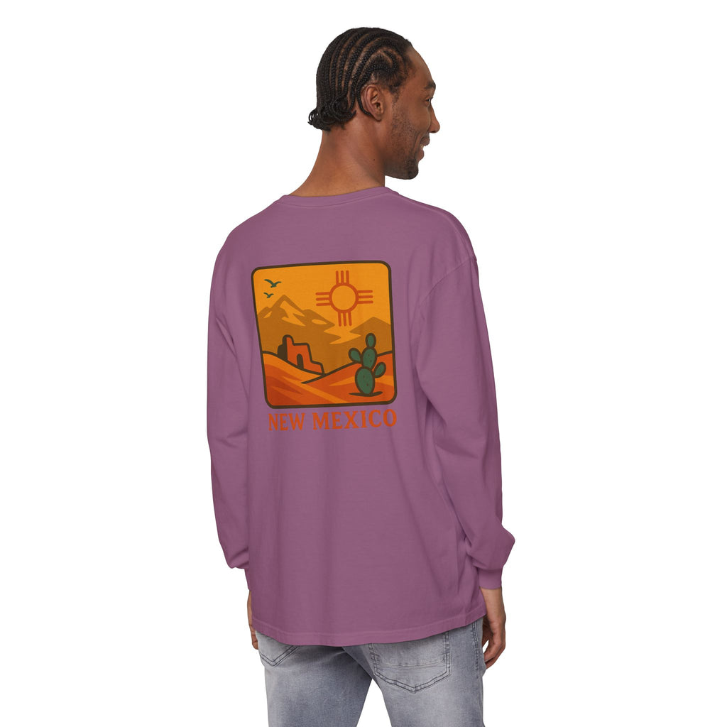 New Mexico Graphic Long Sleeve T-Shirt | Desert Vibes Tee, Unisex Apparel, Travel Souvenir, Gift for Nature Lovers, Southwest Style