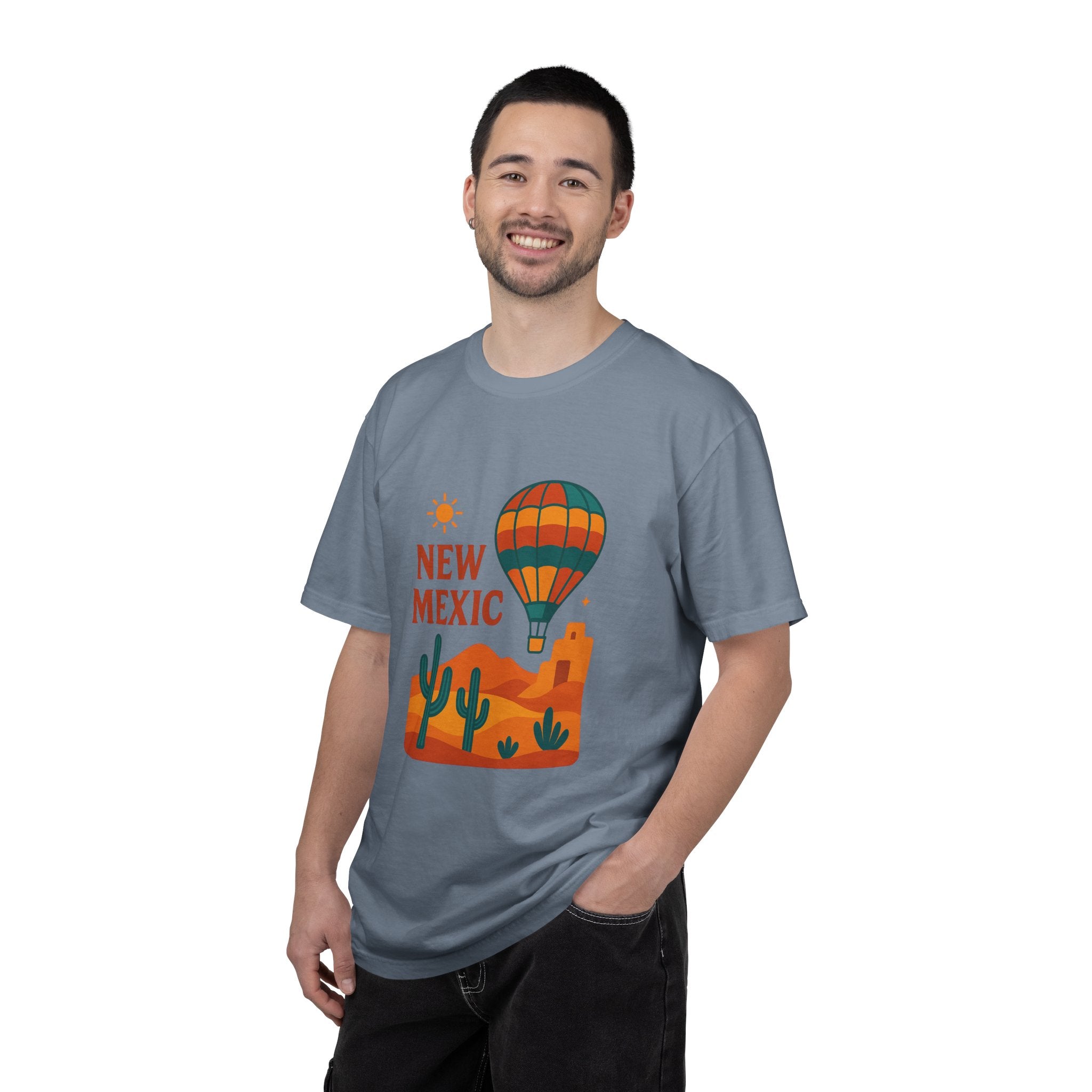New Mexico Hot Air Balloon T-Shirt, Casual Tee, Travel Apparel, Gift for Adventurers, Summer Outfit, Vacation Shirt