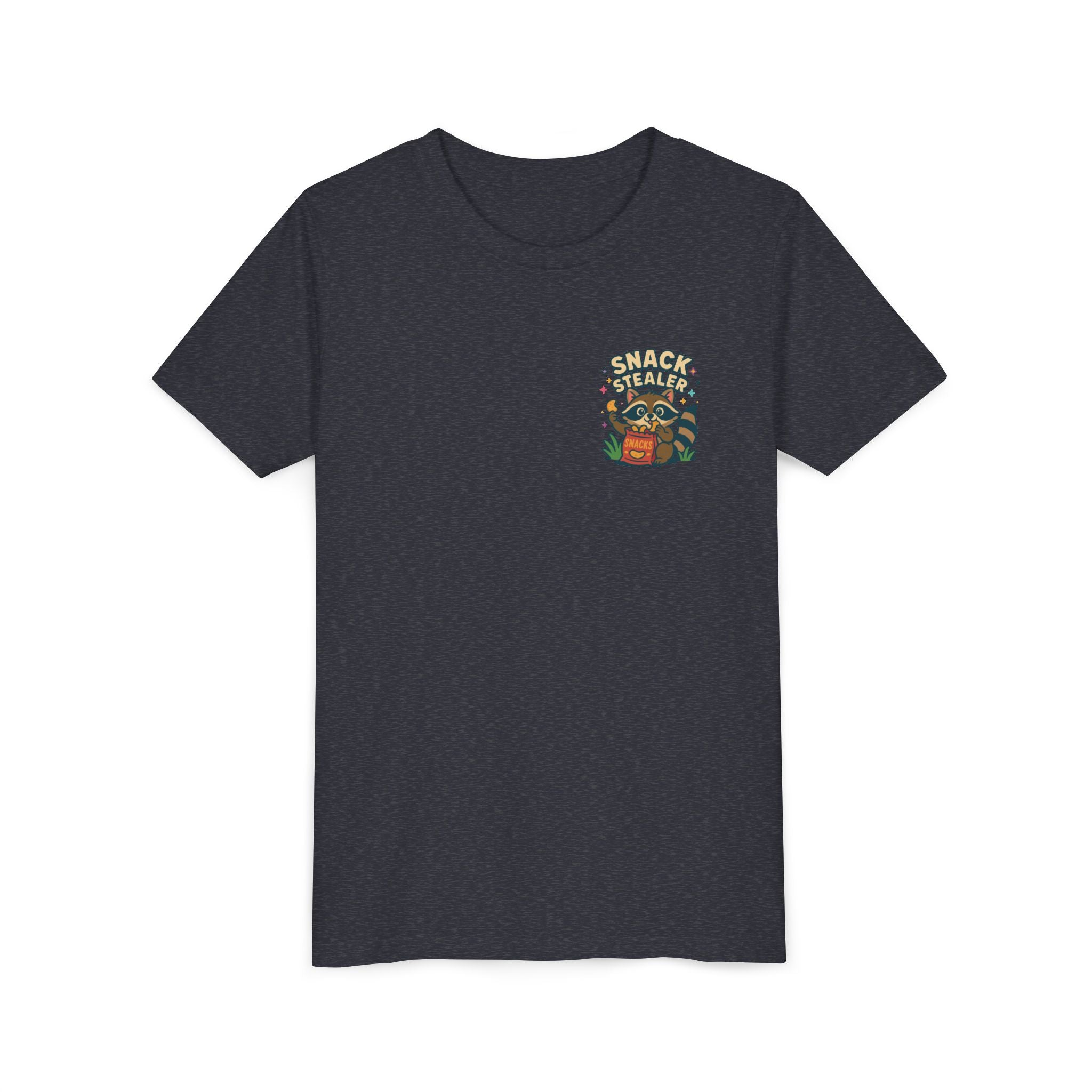 Raccoon Youth Tee featuring 'Snack Stealer' Raccoon Design