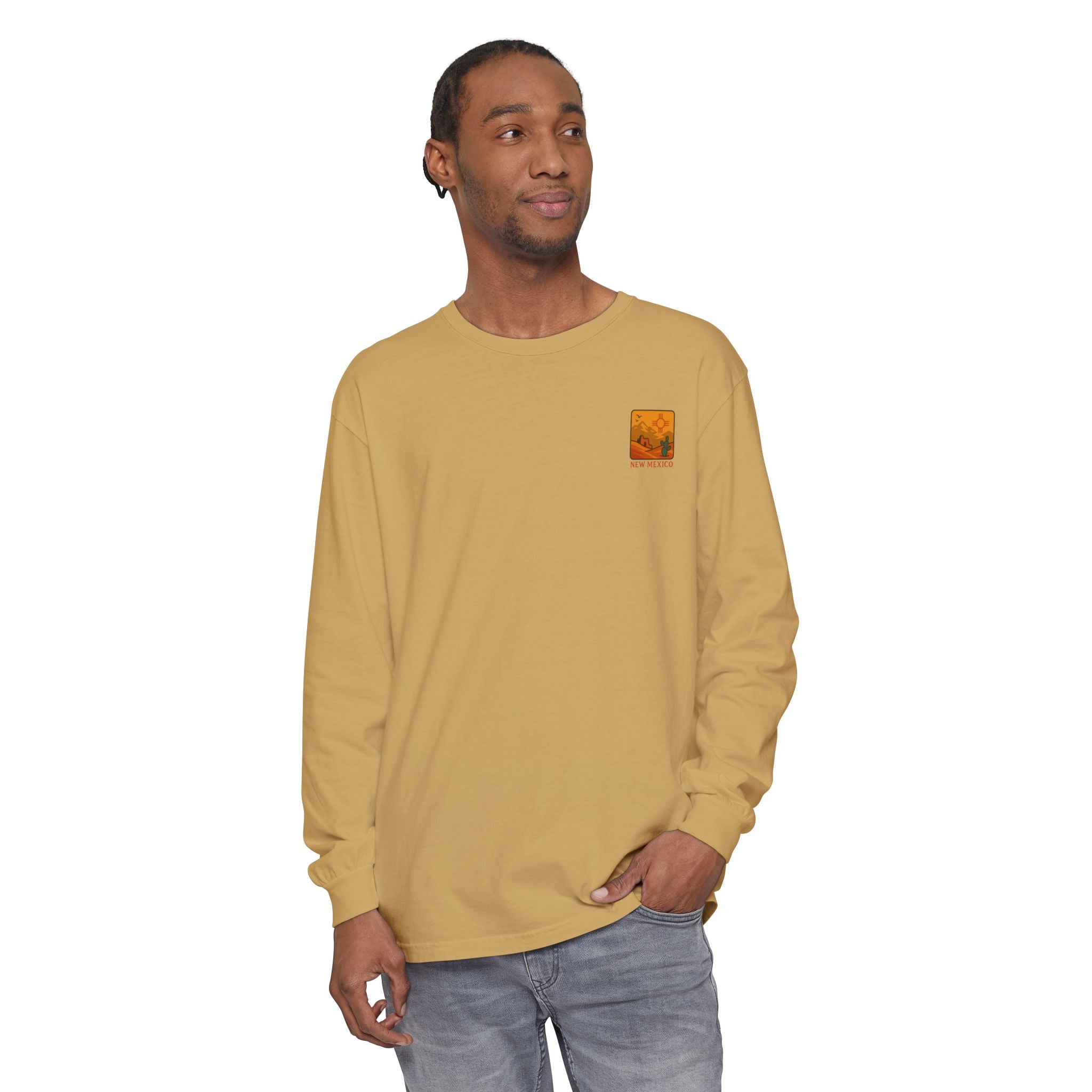 New Mexico Graphic Long Sleeve T-Shirt | Desert Vibes Tee, Unisex Apparel, Travel Souvenir, Gift for Nature Lovers, Southwest Style