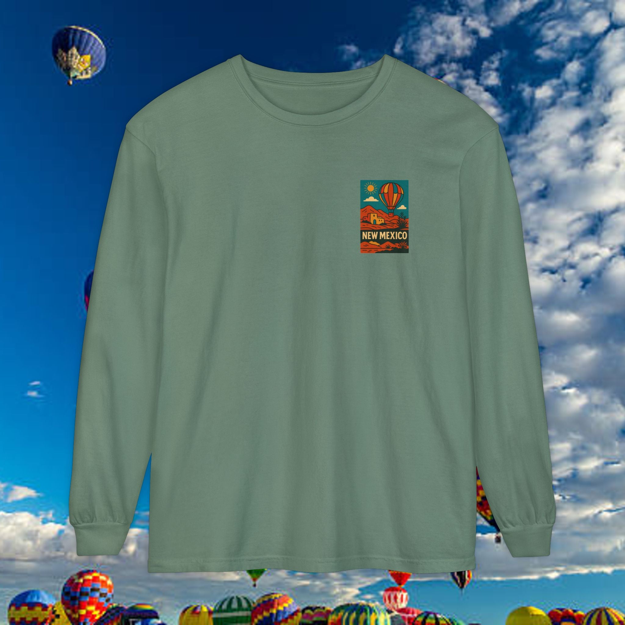 New Mexico Long Sleeve Tee, Travel Shirt, Bohemian Style Top, Unisex Graphic T-Shirt, Great for Holiday Gifts, Adventure Wear