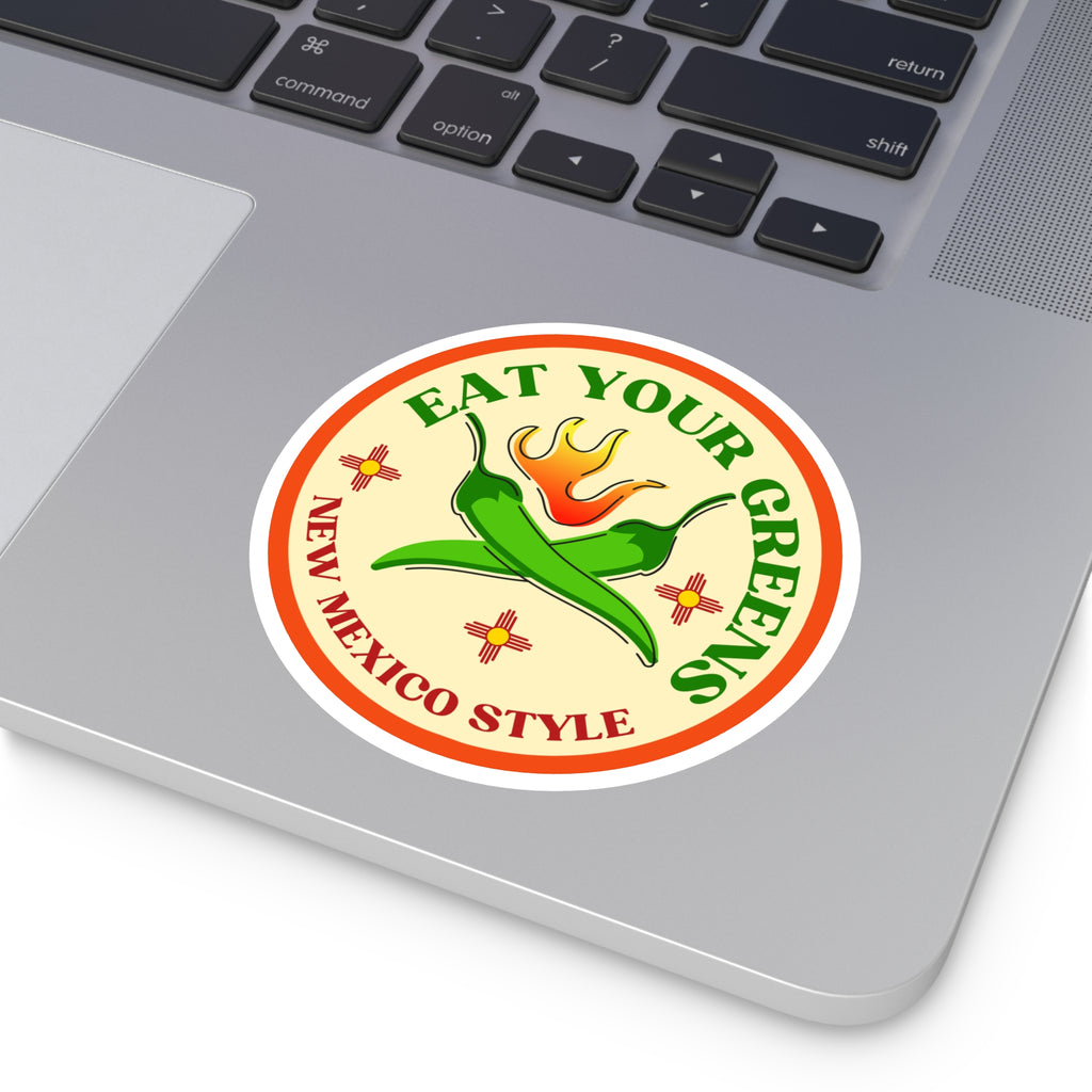 New mexico chili round Stickers, IndoorOutdoor