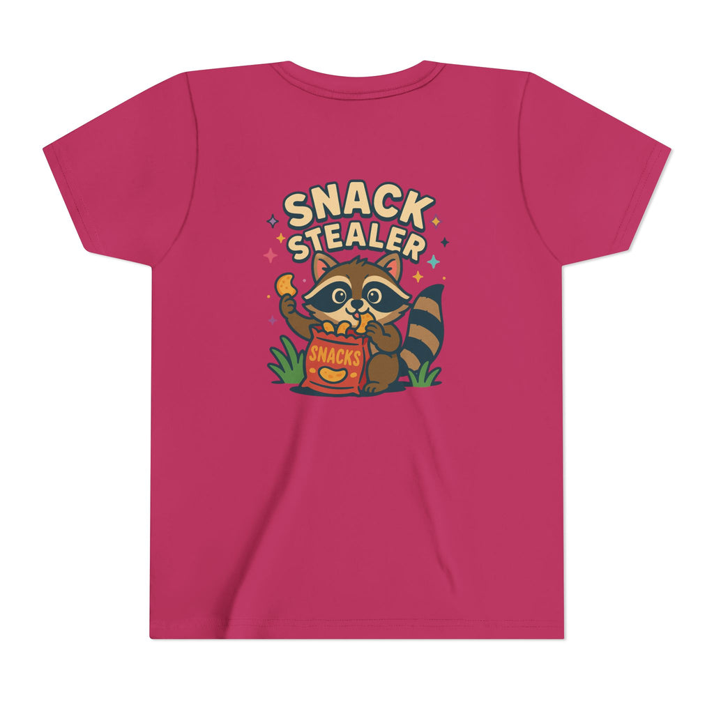 Raccoon Youth Tee featuring 'Snack Stealer' Raccoon Design