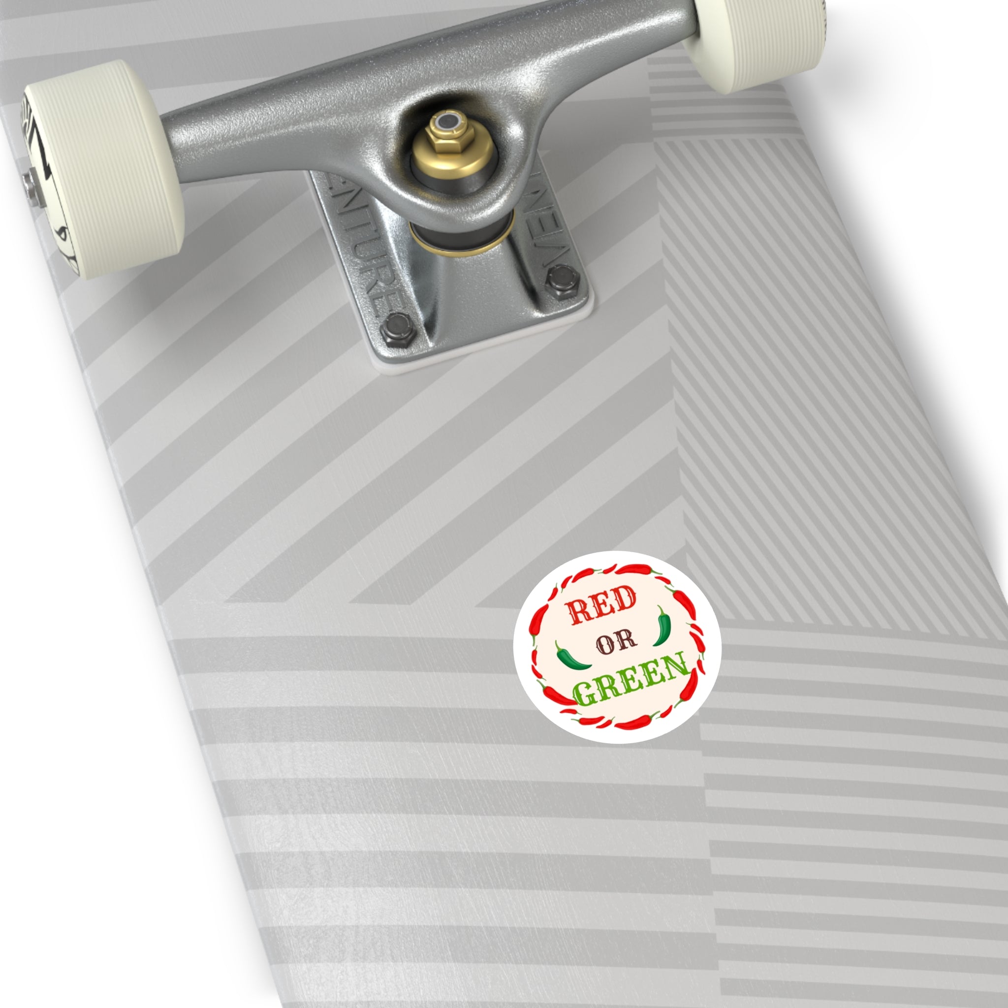 Red or Green chili Round Stickers, IndoorOutdoor