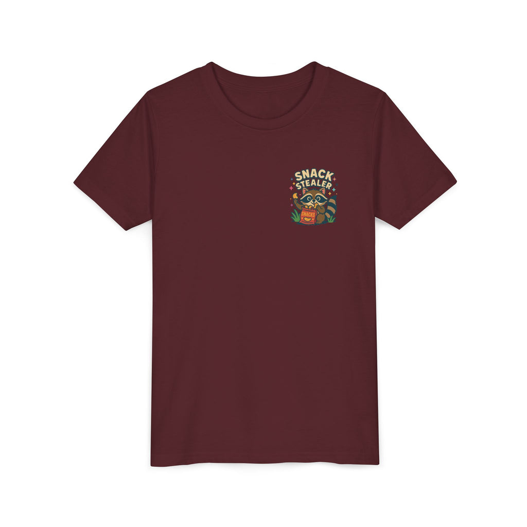 Raccoon Youth Tee featuring 'Snack Stealer' Raccoon Design