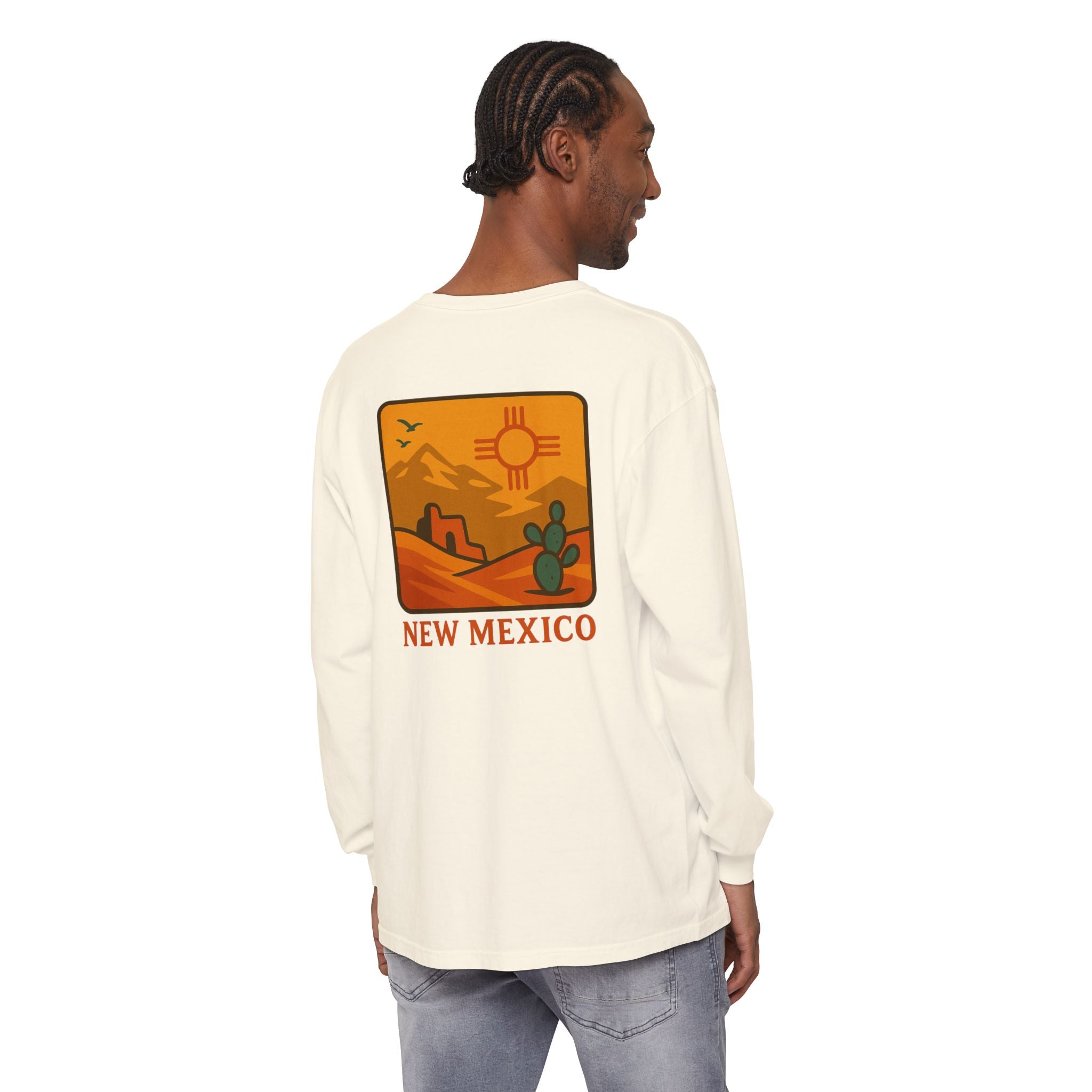New Mexico Graphic Long Sleeve T-Shirt | Desert Vibes Tee, Unisex Apparel, Travel Souvenir, Gift for Nature Lovers, Southwest Style
