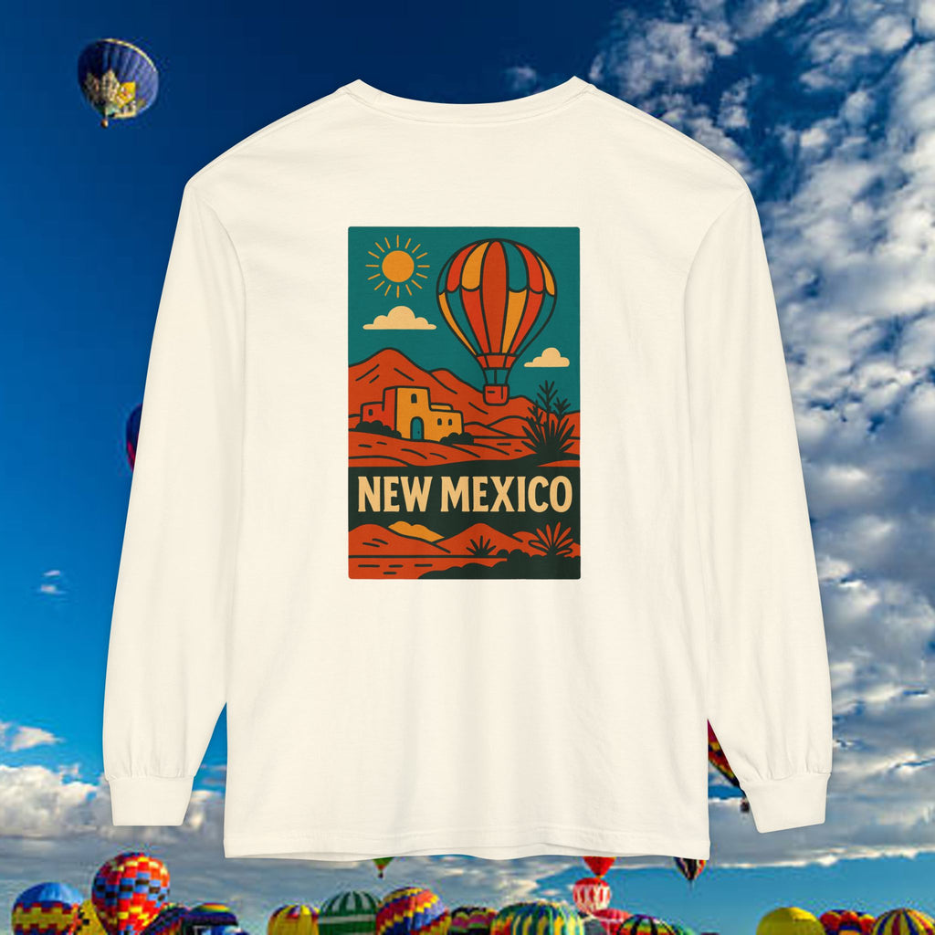New Mexico Long Sleeve Tee, Travel Shirt, Bohemian Style Top, Unisex Graphic T-Shirt, Great for Holiday Gifts, Adventure Wear