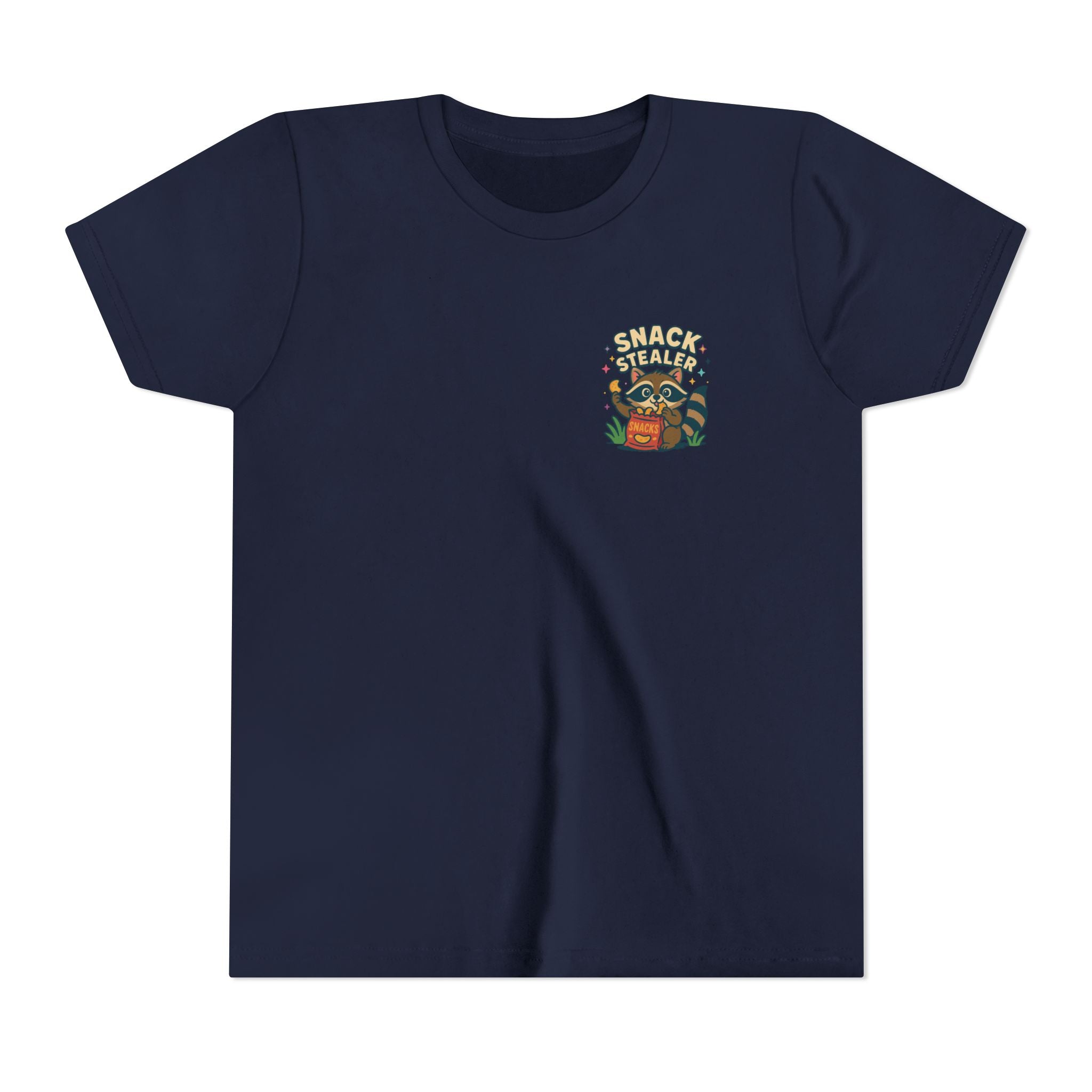 Raccoon Youth Tee featuring 'Snack Stealer' Raccoon Design