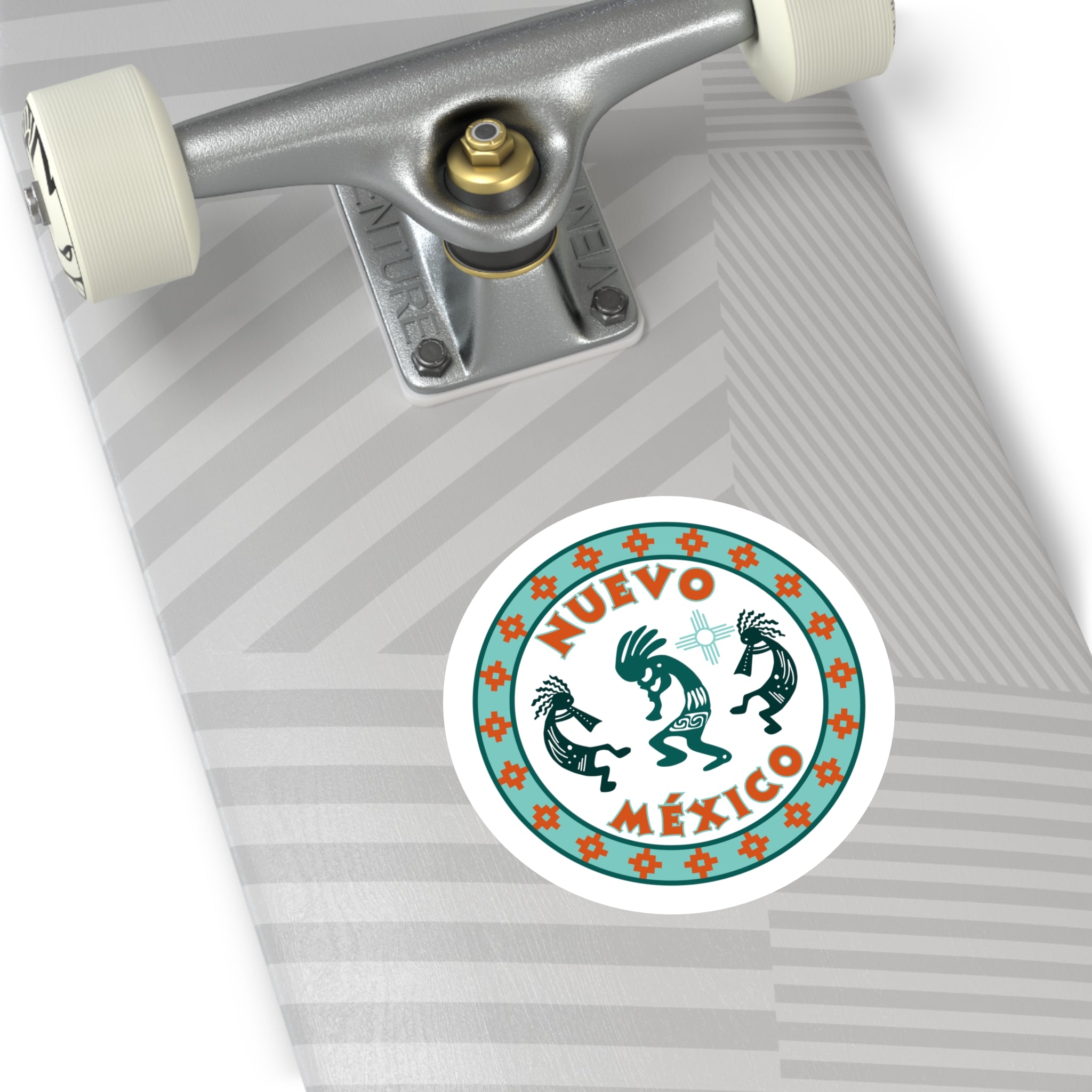 New Mexcio Round Stickers, IndoorOutdoor, Kokopelli