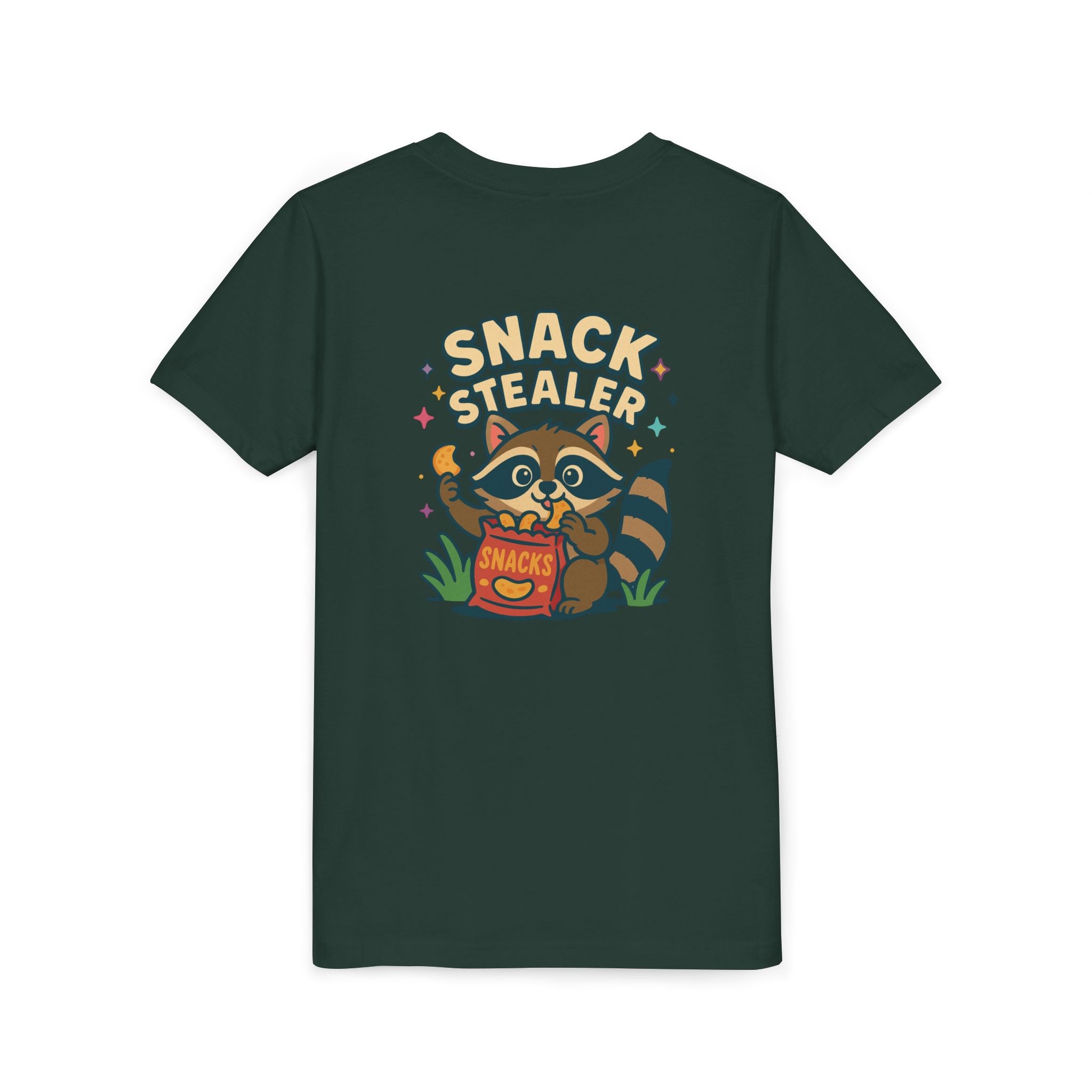 Raccoon Youth Tee featuring 'Snack Stealer' Raccoon Design