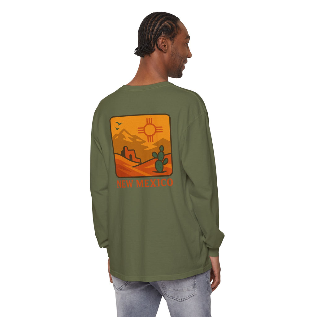 New Mexico Graphic Long Sleeve T-Shirt | Desert Vibes Tee, Unisex Apparel, Travel Souvenir, Gift for Nature Lovers, Southwest Style