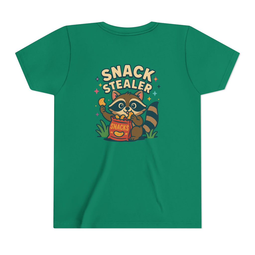 Raccoon Youth Tee featuring 'Snack Stealer' Raccoon Design
