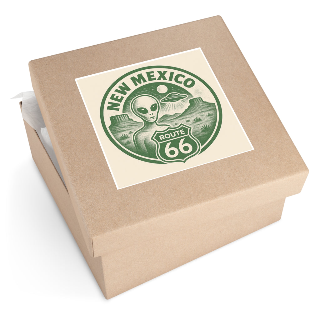 New Mexcio, Retro Alien Route 66 Stickers, Aesthetic Vinyl Decals, Cool Car Accessories, Travel Gifts, New Mexico Decor