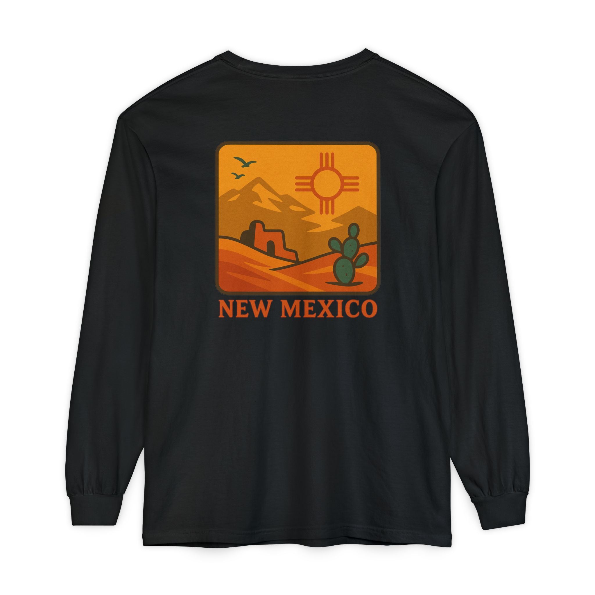 New Mexico Graphic Long Sleeve T-Shirt | Desert Vibes Tee, Unisex Apparel, Travel Souvenir, Gift for Nature Lovers, Southwest Style