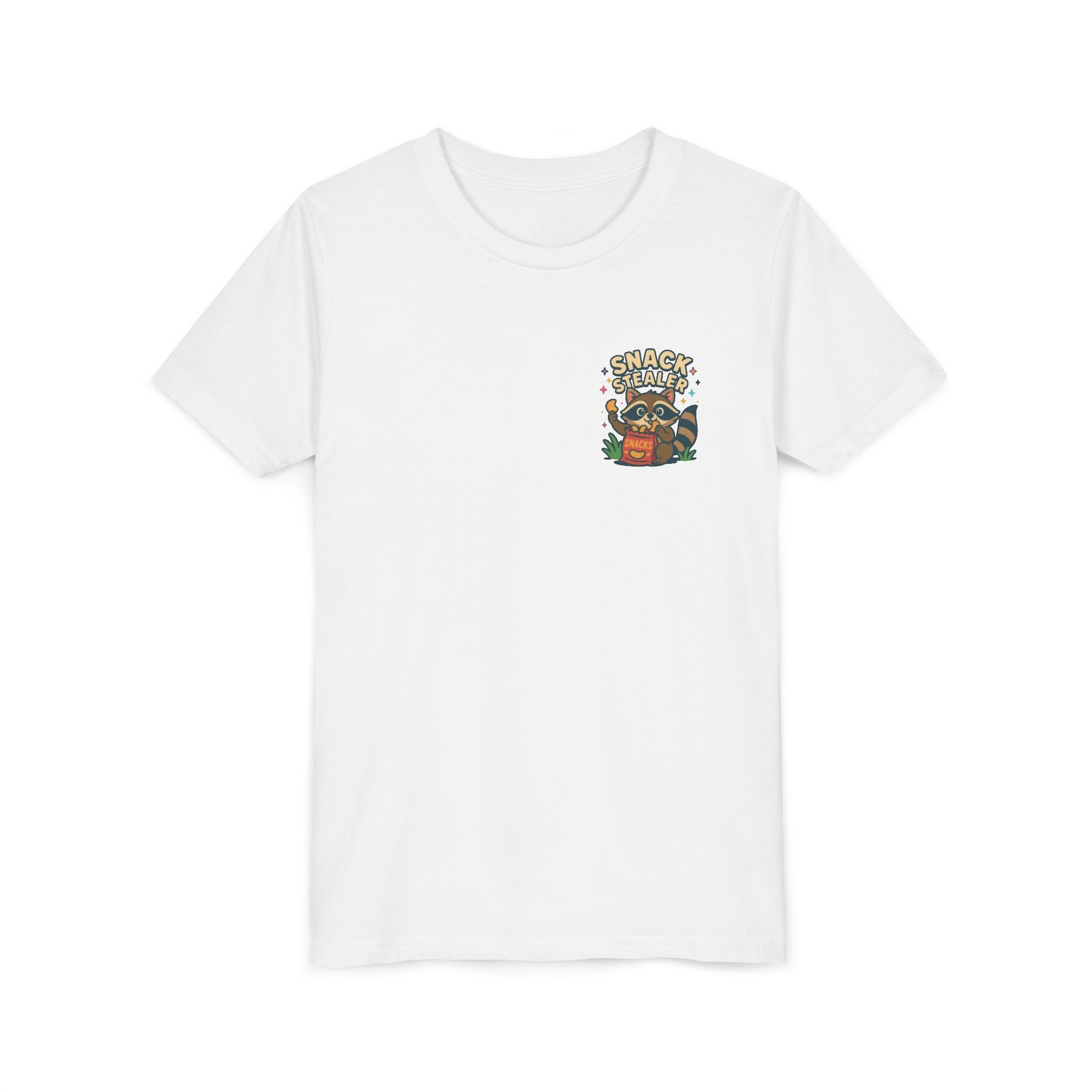 Raccoon Youth Tee featuring 'Snack Stealer' Raccoon Design