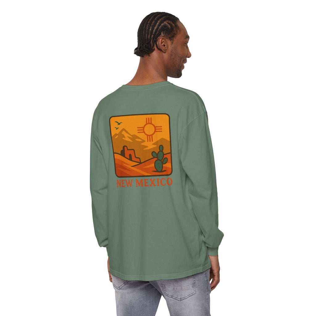 New Mexico Graphic Long Sleeve T-Shirt | Desert Vibes Tee, Unisex Apparel, Travel Souvenir, Gift for Nature Lovers, Southwest Style