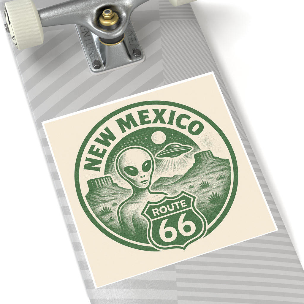 New Mexcio, Retro Alien Route 66 Stickers, Aesthetic Vinyl Decals, Cool Car Accessories, Travel Gifts, New Mexico Decor