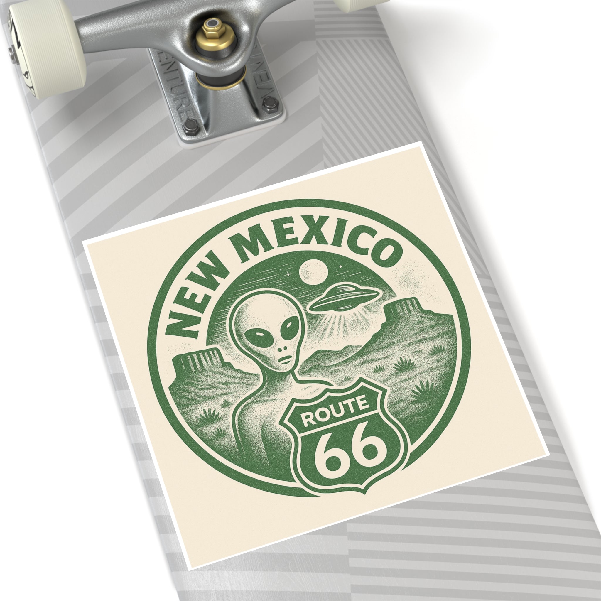 New Mexcio, Retro Alien Route 66 Stickers, Aesthetic Vinyl Decals, Cool Car Accessories, Travel Gifts, New Mexico Decor