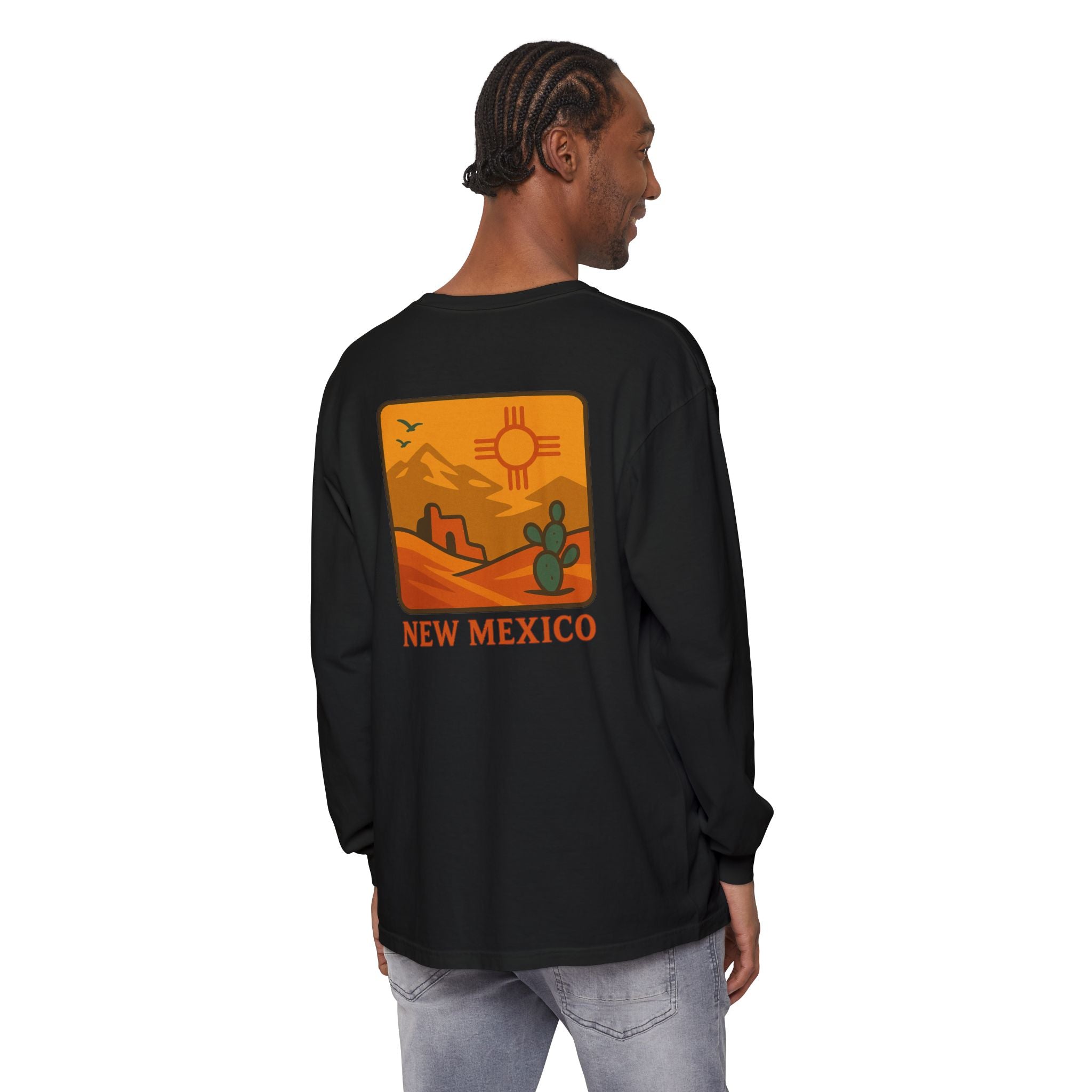 New Mexico Graphic Long Sleeve T-Shirt | Desert Vibes Tee, Unisex Apparel, Travel Souvenir, Gift for Nature Lovers, Southwest Style