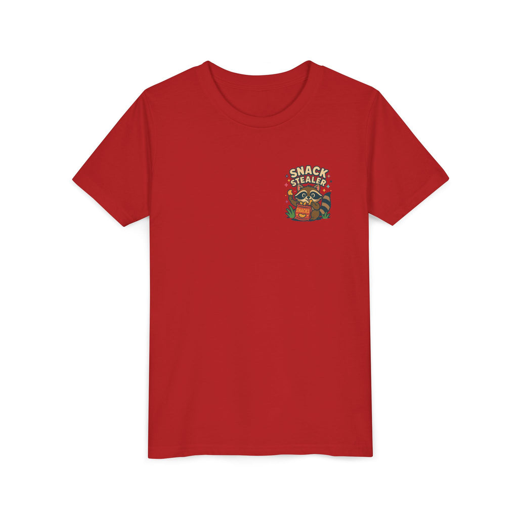 Raccoon Youth Tee featuring 'Snack Stealer' Raccoon Design