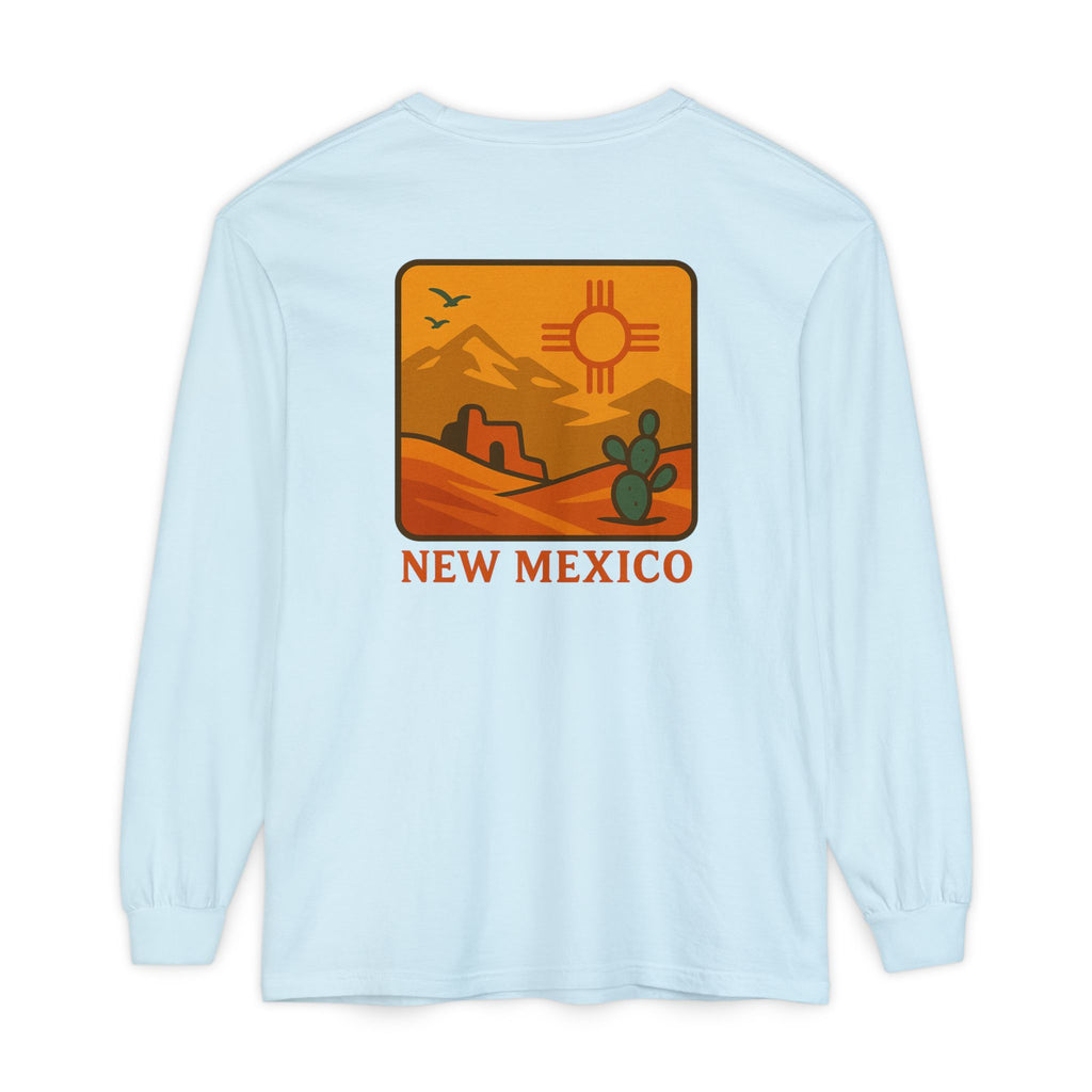 New Mexico Graphic Long Sleeve T-Shirt | Desert Vibes Tee, Unisex Apparel, Travel Souvenir, Gift for Nature Lovers, Southwest Style
