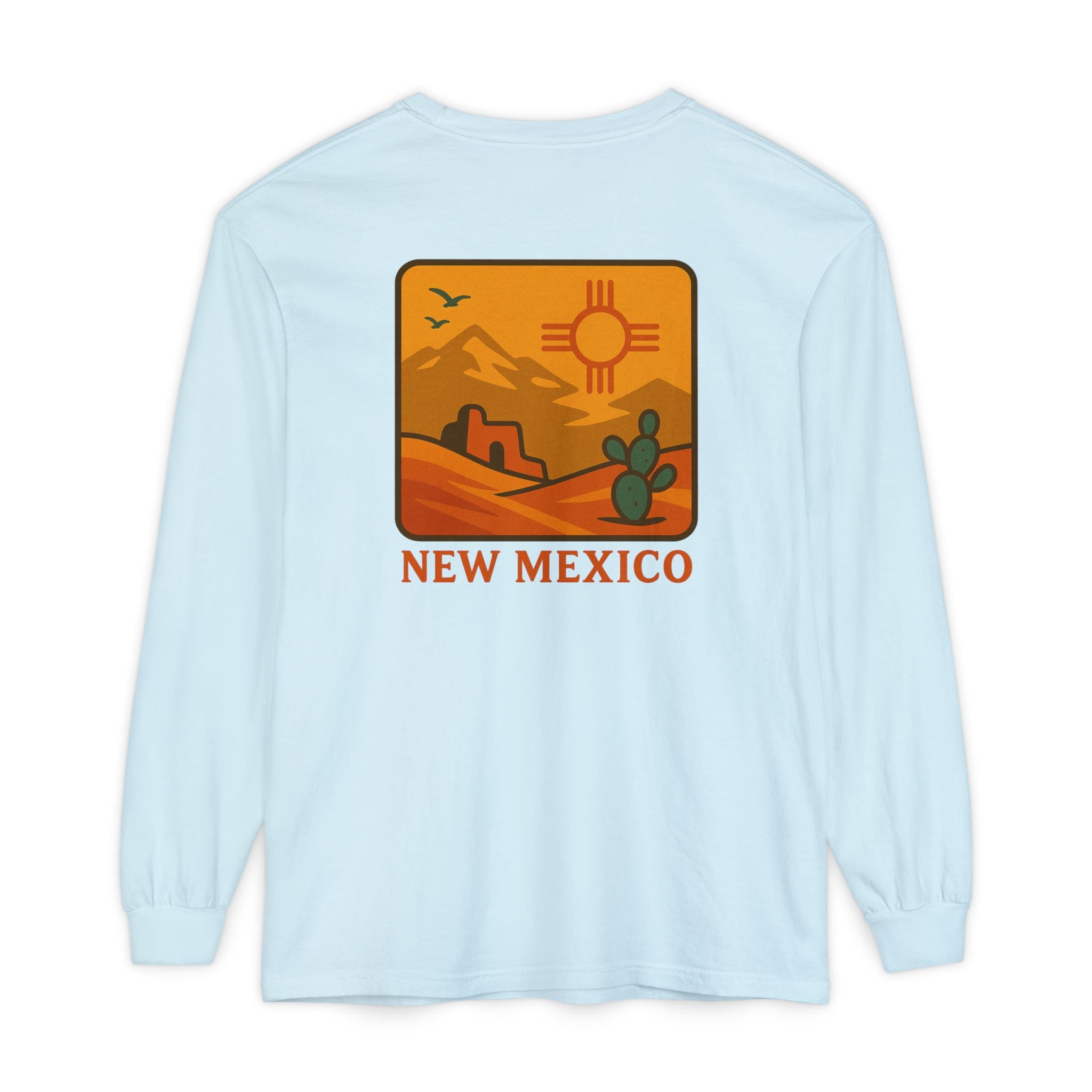 New Mexico Graphic Long Sleeve T-Shirt | Desert Vibes Tee, Unisex Apparel, Travel Souvenir, Gift for Nature Lovers, Southwest Style