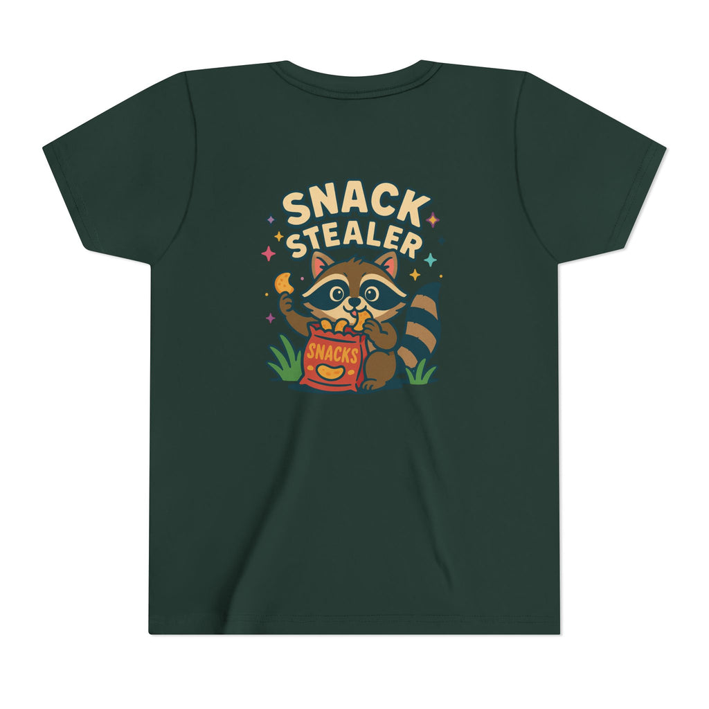 Raccoon Youth Tee featuring 'Snack Stealer' Raccoon Design