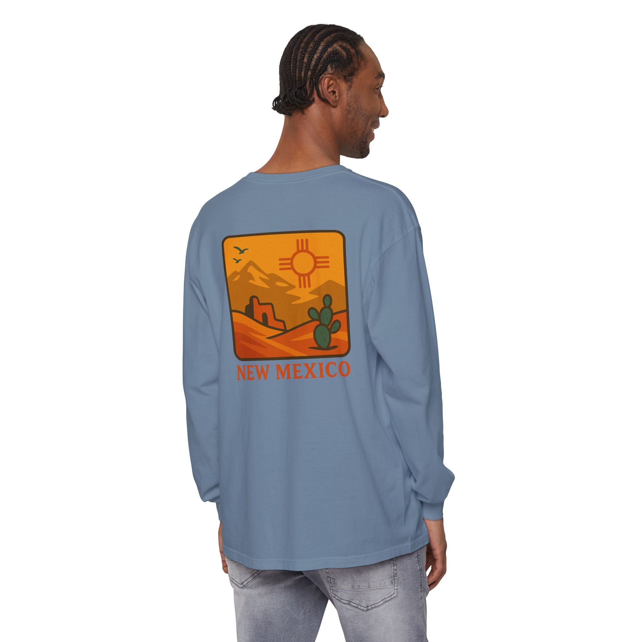 New Mexico Graphic Long Sleeve T-Shirt | Desert Vibes Tee, Unisex Apparel, Travel Souvenir, Gift for Nature Lovers, Southwest Style