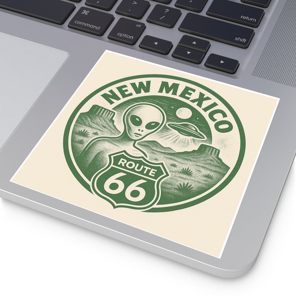 New Mexcio, Retro Alien Route 66 Stickers, Aesthetic Vinyl Decals, Cool Car Accessories, Travel Gifts, New Mexico Decor