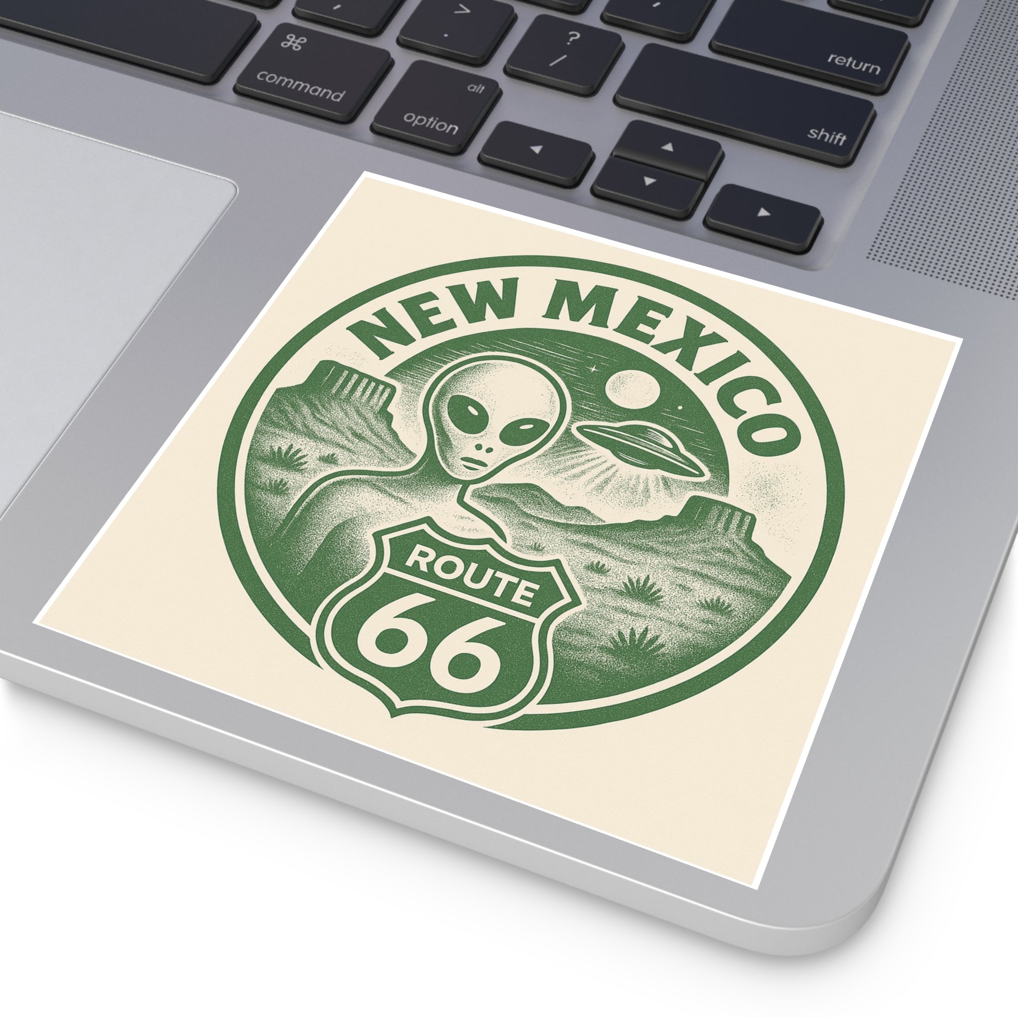 New Mexcio, Retro Alien Route 66 Stickers, Aesthetic Vinyl Decals, Cool Car Accessories, Travel Gifts, New Mexico Decor