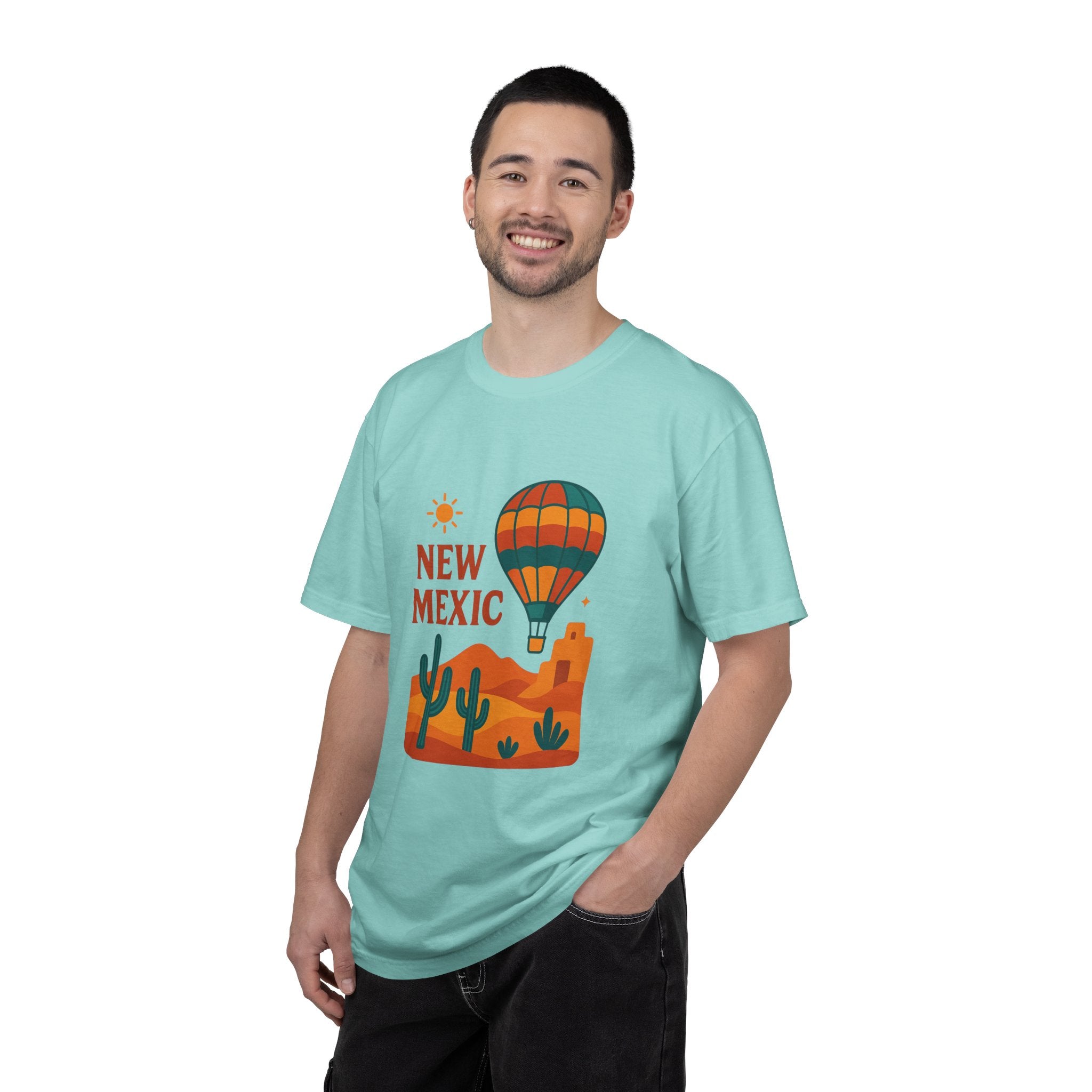 New Mexico Hot Air Balloon T-Shirt, Casual Tee, Travel Apparel, Gift for Adventurers, Summer Outfit, Vacation Shirt