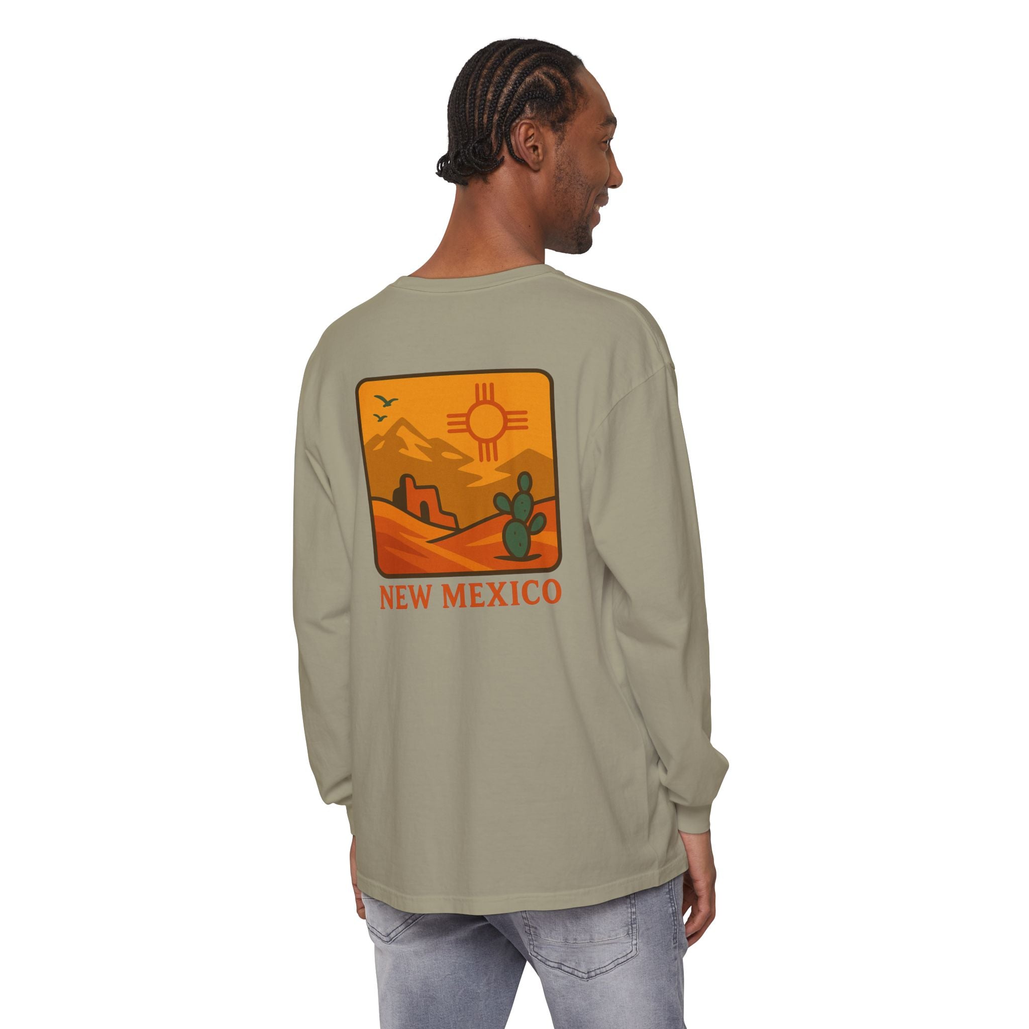 New Mexico Graphic Long Sleeve T-Shirt | Desert Vibes Tee, Unisex Apparel, Travel Souvenir, Gift for Nature Lovers, Southwest Style