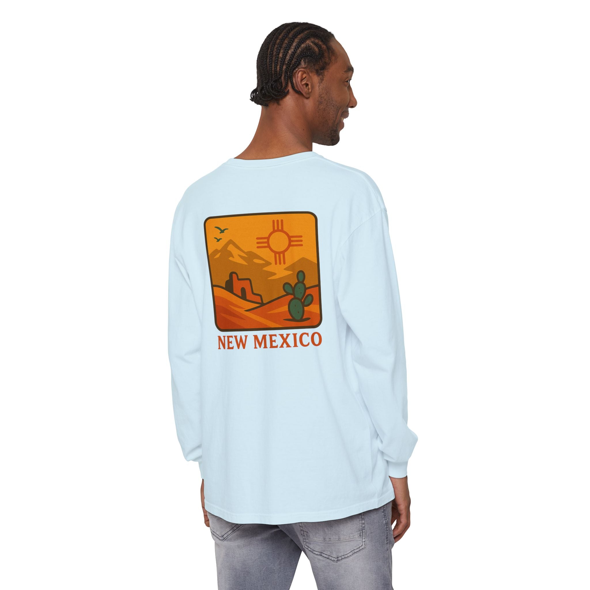 New Mexico Graphic Long Sleeve T-Shirt | Desert Vibes Tee, Unisex Apparel, Travel Souvenir, Gift for Nature Lovers, Southwest Style
