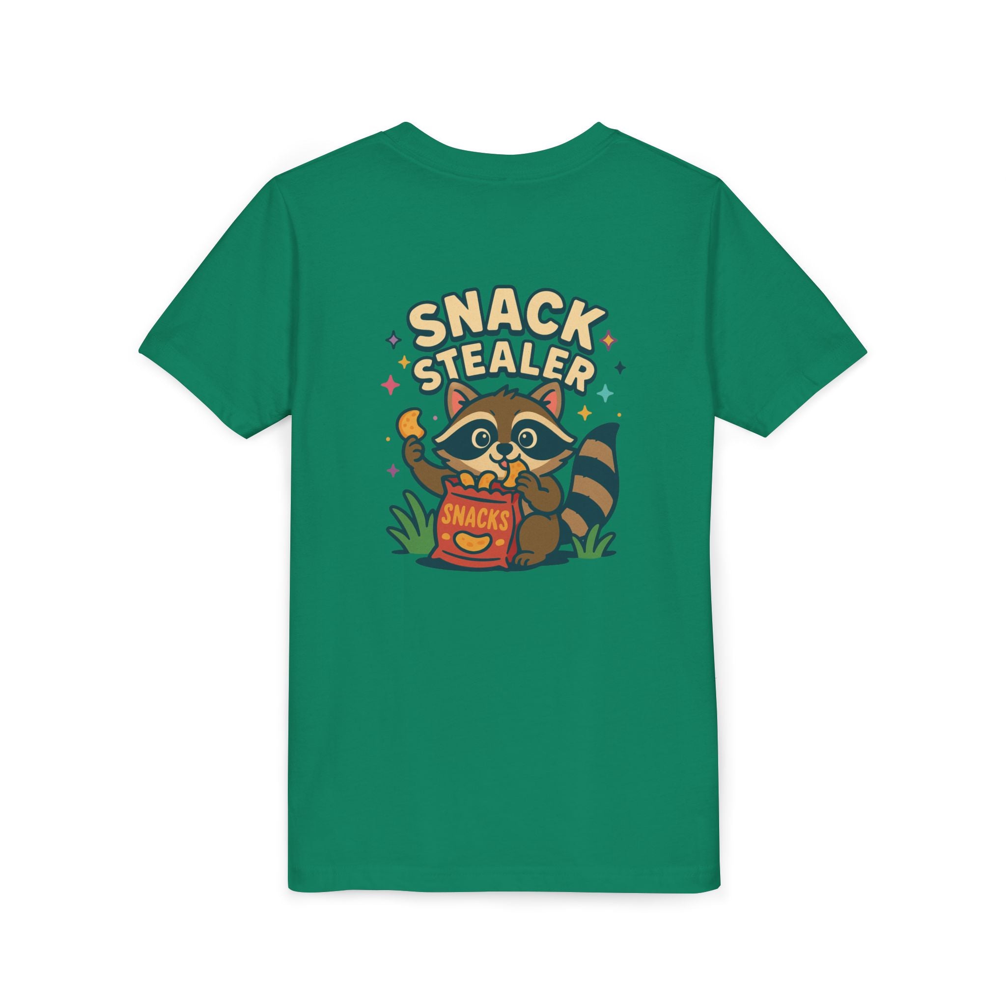 Raccoon Youth Tee featuring 'Snack Stealer' Raccoon Design