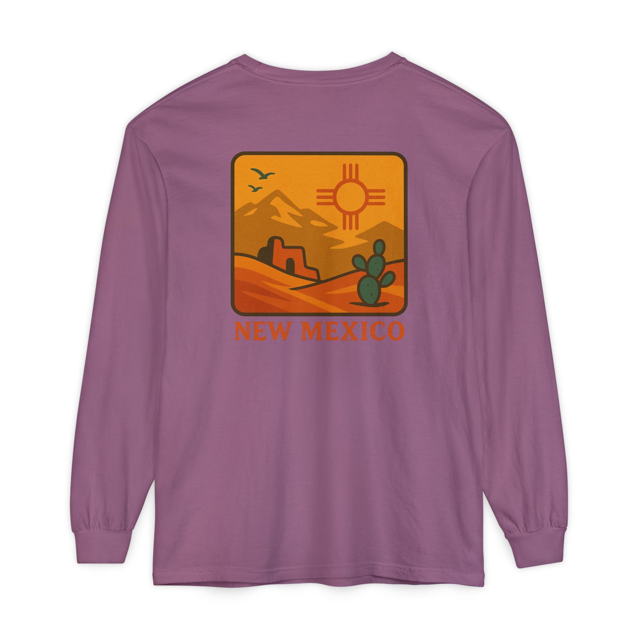 New Mexico Graphic Long Sleeve T-Shirt | Desert Vibes Tee, Unisex Apparel, Travel Souvenir, Gift for Nature Lovers, Southwest Style