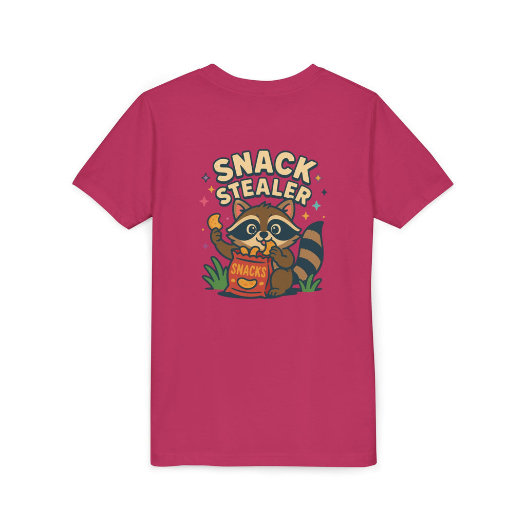 Raccoon Youth Tee featuring 'Snack Stealer' Raccoon Design