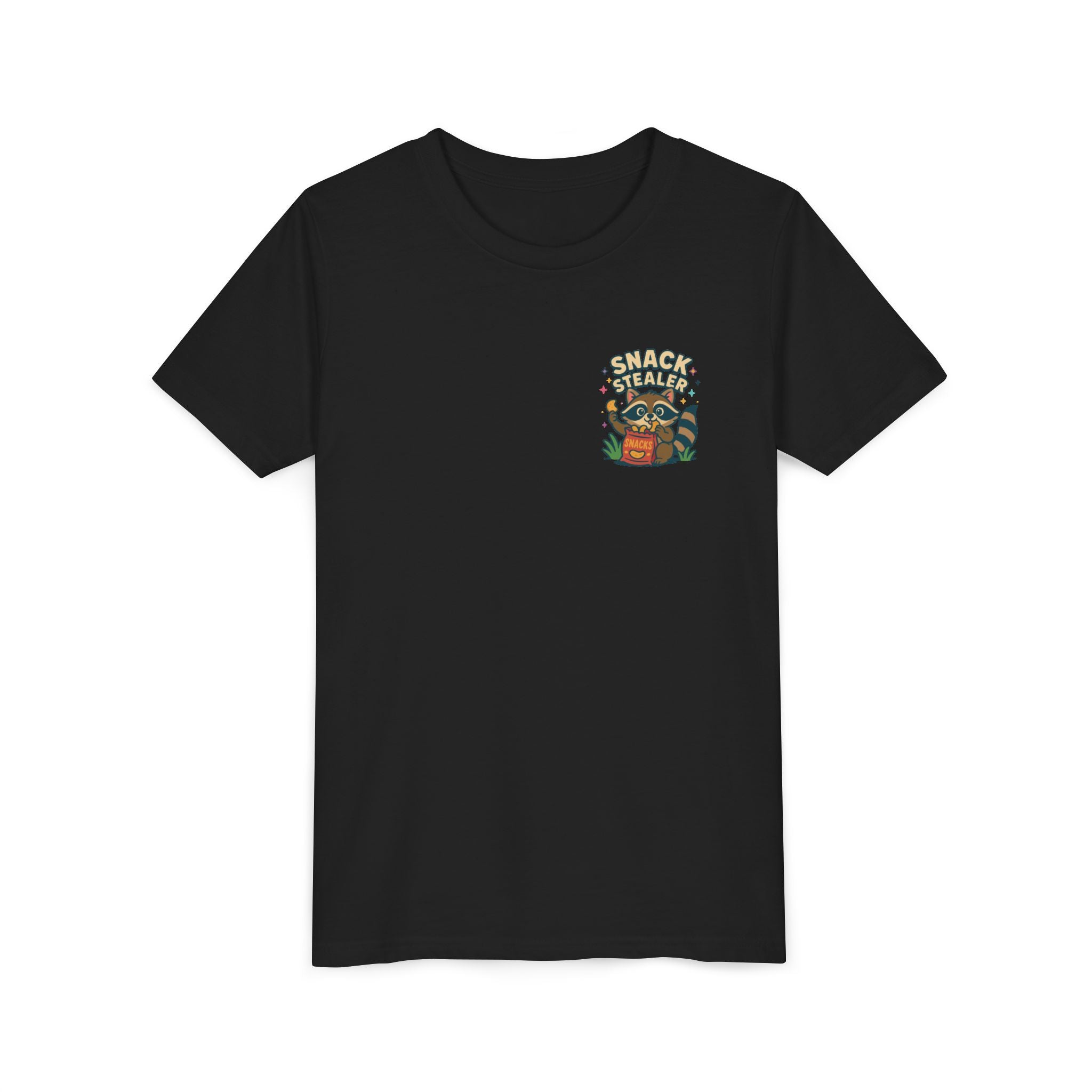 Raccoon Youth Tee featuring 'Snack Stealer' Raccoon Design