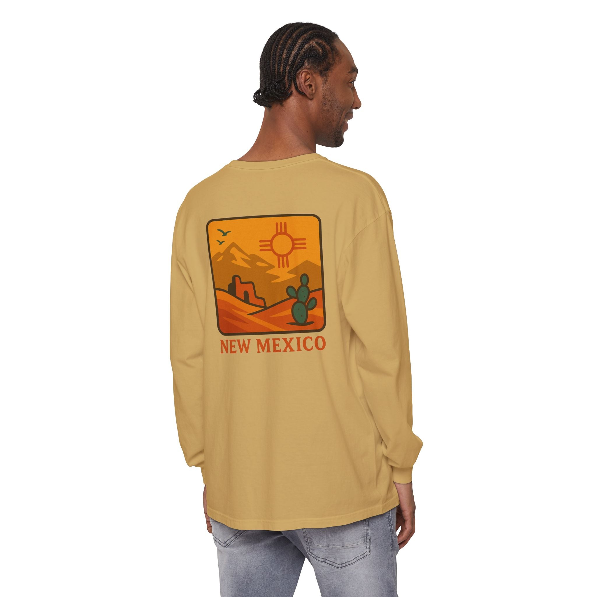 New Mexico Graphic Long Sleeve T-Shirt | Desert Vibes Tee, Unisex Apparel, Travel Souvenir, Gift for Nature Lovers, Southwest Style