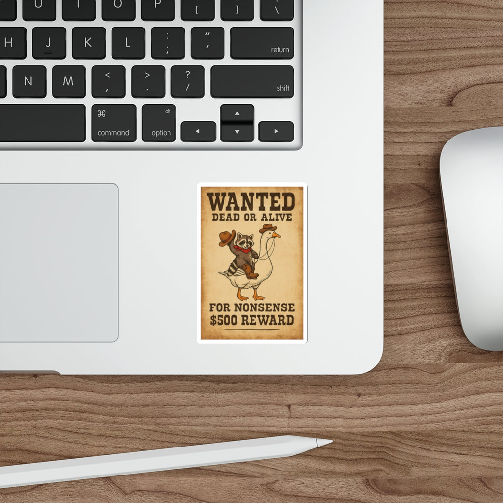 Raccoon and Goose Sticker, Raccoon Sticker, Funny sticker