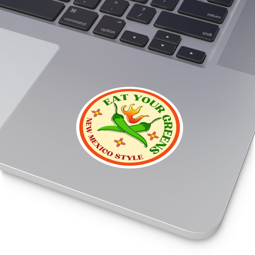 New mexico chili round Stickers, IndoorOutdoor