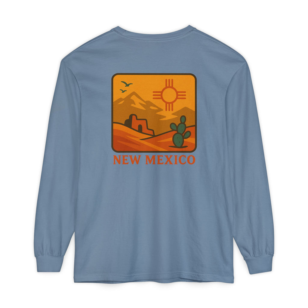 New Mexico Graphic Long Sleeve T-Shirt | Desert Vibes Tee, Unisex Apparel, Travel Souvenir, Gift for Nature Lovers, Southwest Style