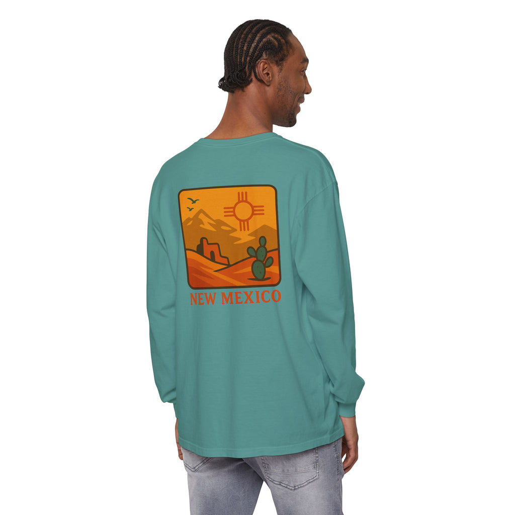 New Mexico Graphic Long Sleeve T-Shirt | Desert Vibes Tee, Unisex Apparel, Travel Souvenir, Gift for Nature Lovers, Southwest Style