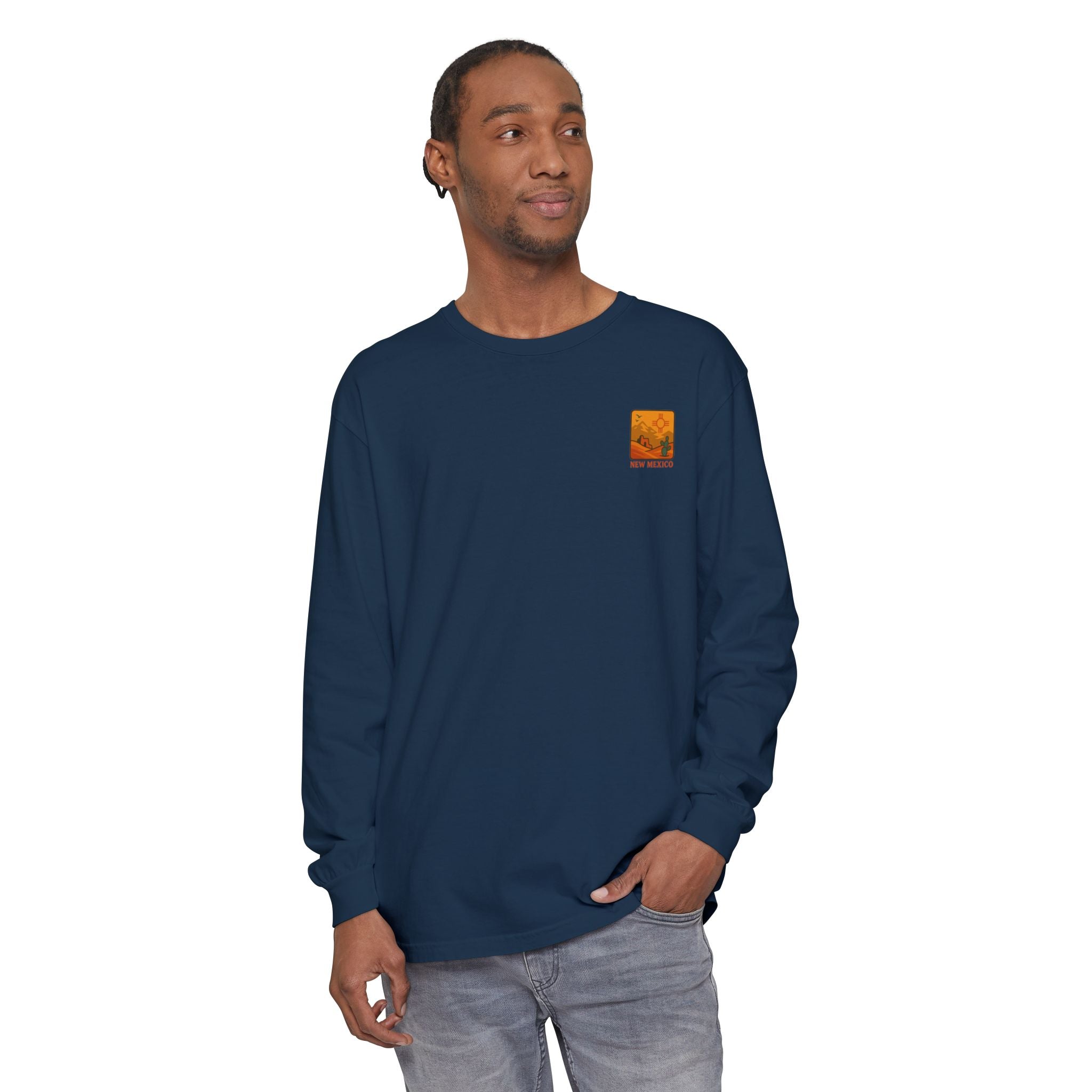 New Mexico Graphic Long Sleeve T-Shirt | Desert Vibes Tee, Unisex Apparel, Travel Souvenir, Gift for Nature Lovers, Southwest Style