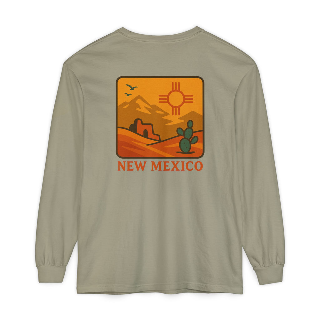 New Mexico Graphic Long Sleeve T-Shirt | Desert Vibes Tee, Unisex Apparel, Travel Souvenir, Gift for Nature Lovers, Southwest Style