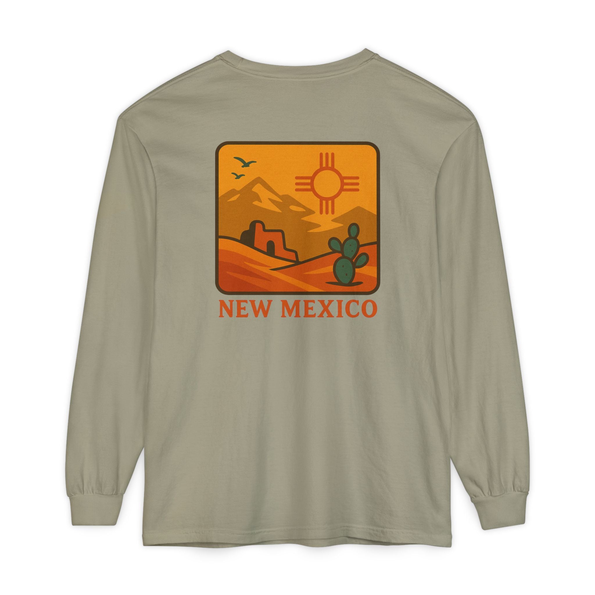 New Mexico Graphic Long Sleeve T-Shirt | Desert Vibes Tee, Unisex Apparel, Travel Souvenir, Gift for Nature Lovers, Southwest Style