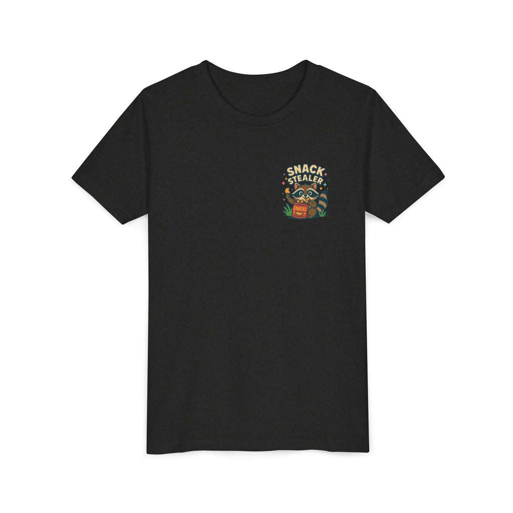 Raccoon Youth Tee featuring 'Snack Stealer' Raccoon Design