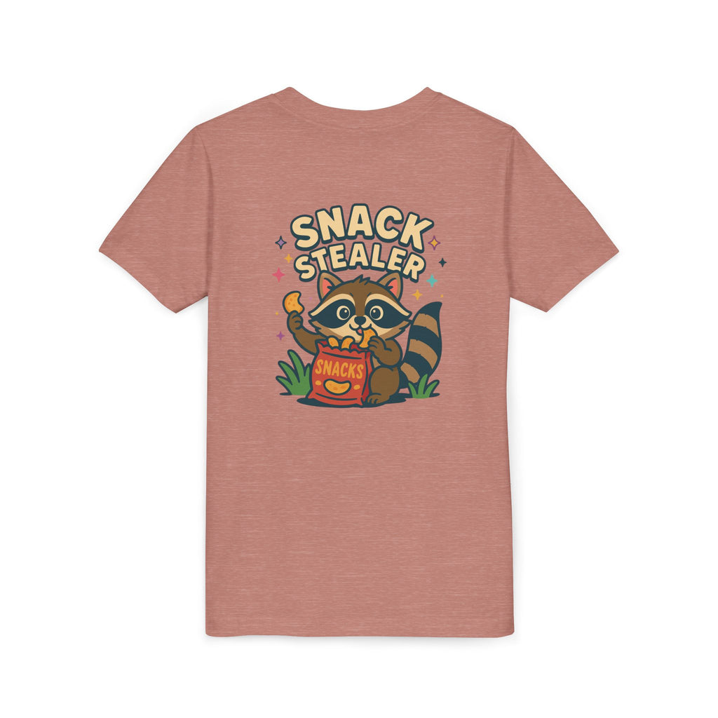 Raccoon Youth Tee featuring 'Snack Stealer' Raccoon Design