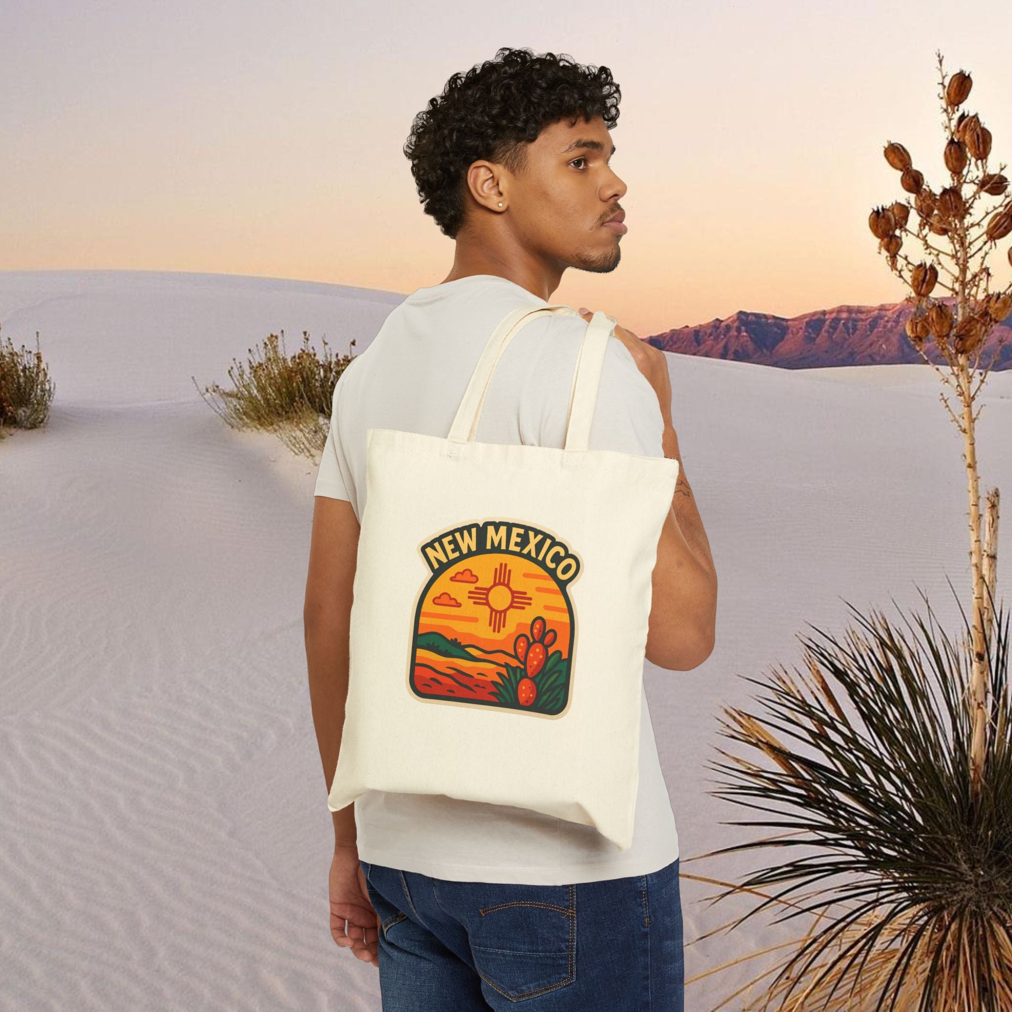 New Mexico Sunset Patch Tote Bag