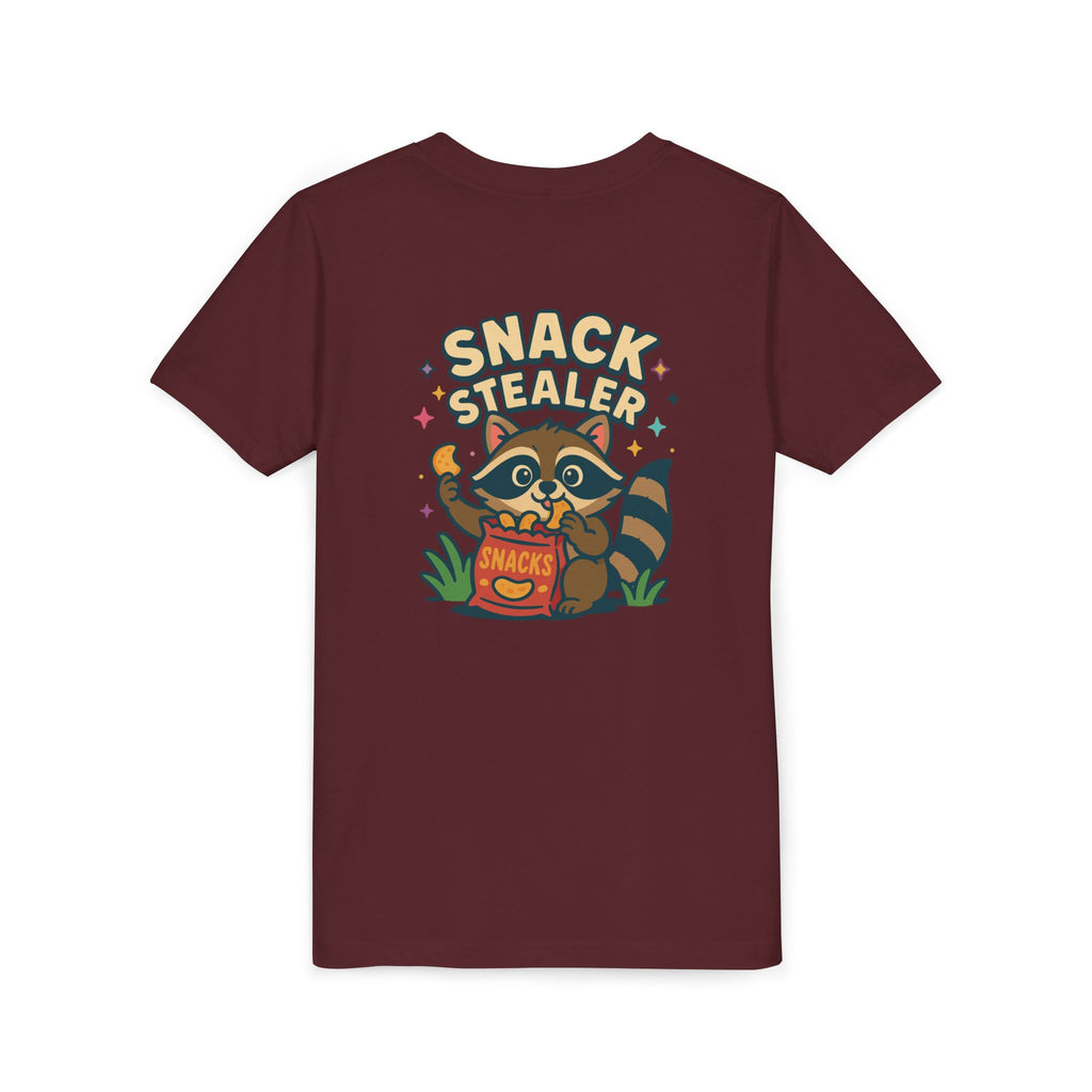 Raccoon Youth Tee featuring 'Snack Stealer' Raccoon Design