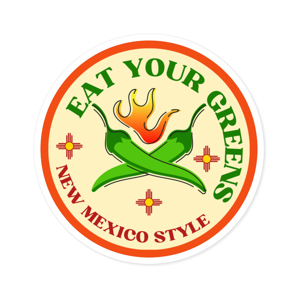New mexico chili round Stickers, IndoorOutdoor